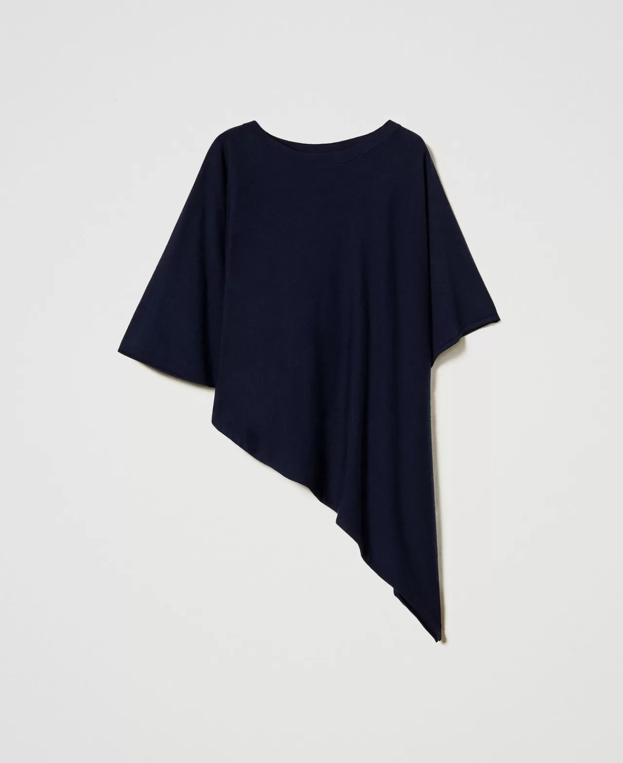 TWINSET Milano Asymmetrischer Strickponcho