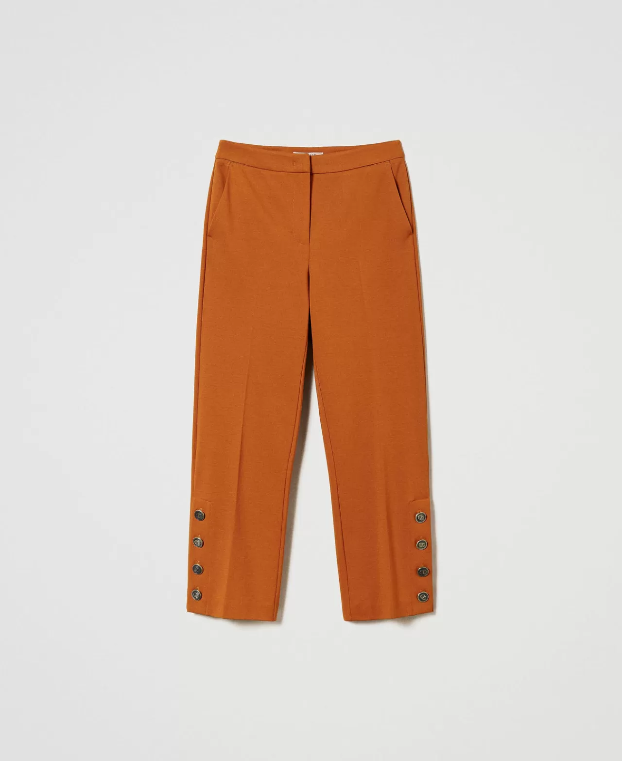 TWINSET Milano Cropped-Hose Mit Knöpfen