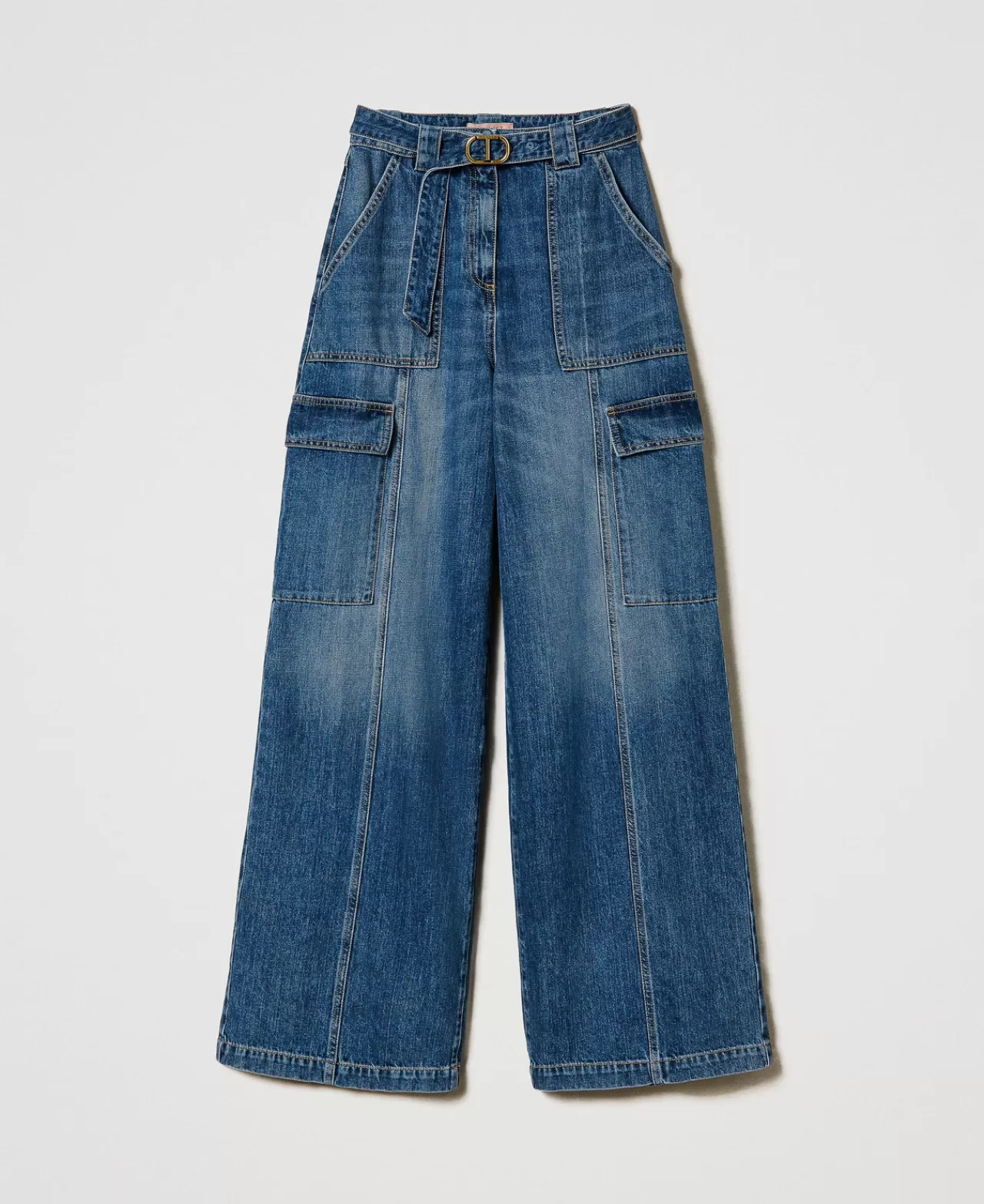 TWINSET Milano High-Waist-Cargojeans Mit Gürtel