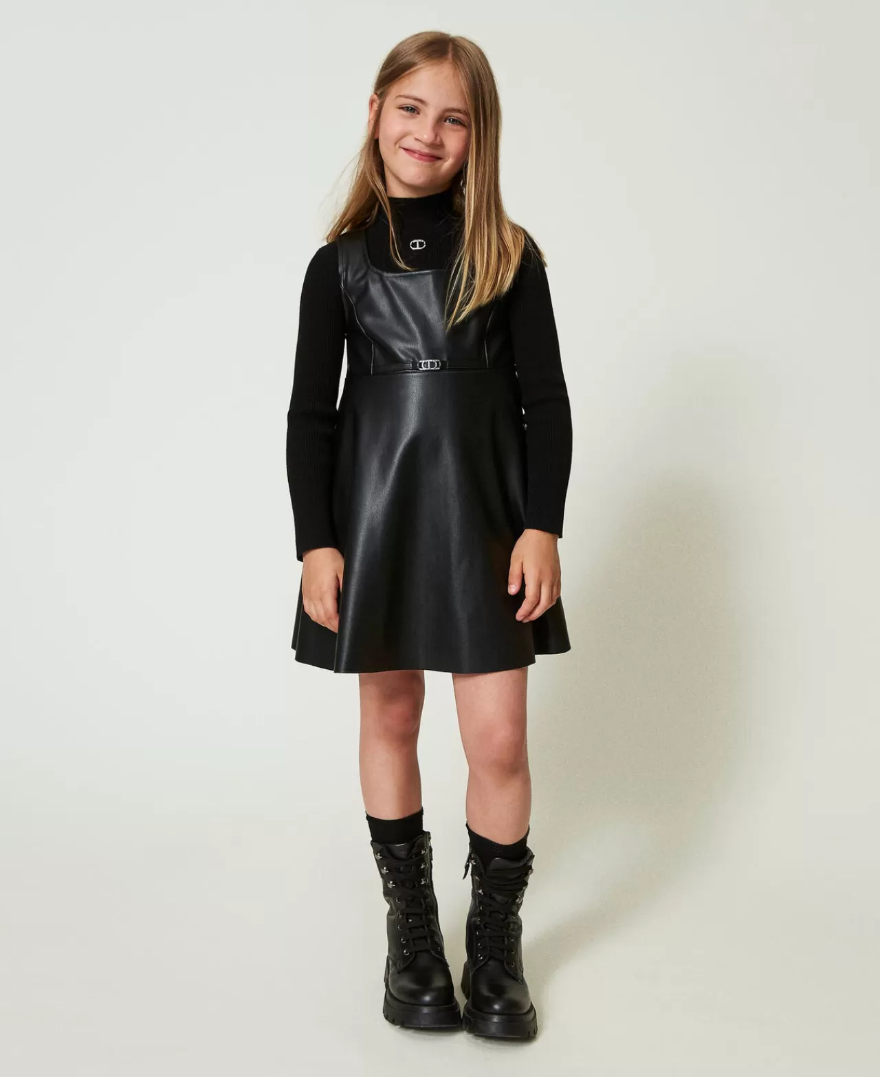 TWINSET Milano Kurzes Kleid Mit „Oval T“-Schnalle