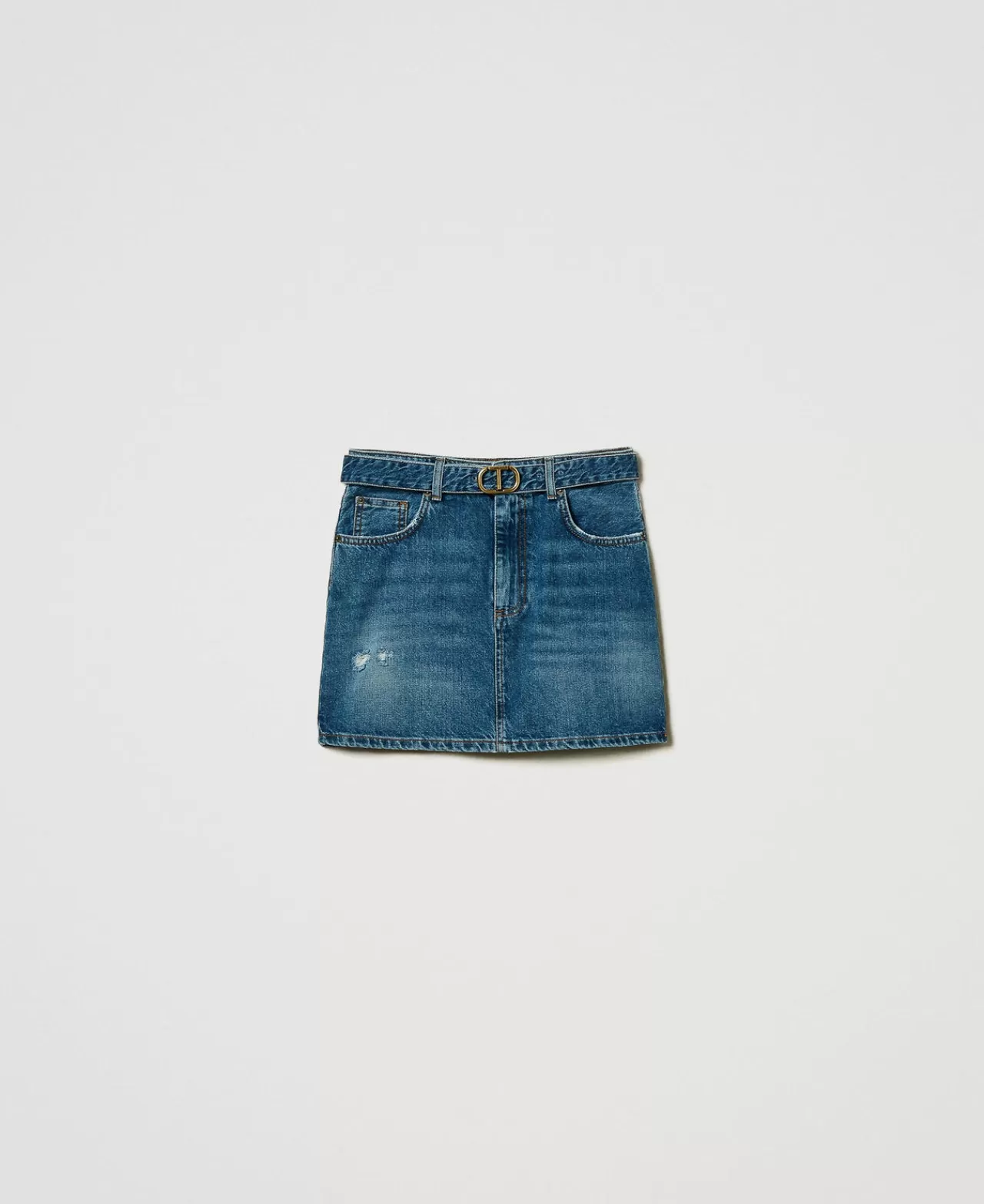 TWINSET Milano Mini-Jeansrock Mit Gürtel