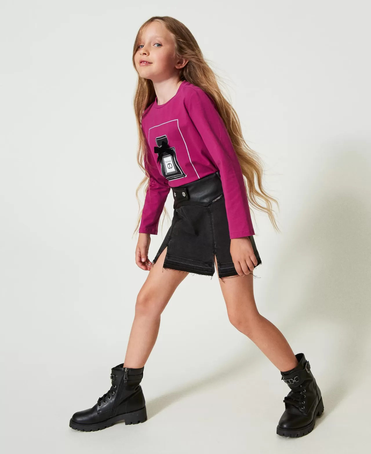 TWINSET Milano Mini-Jeansrock Mit Schlitzen