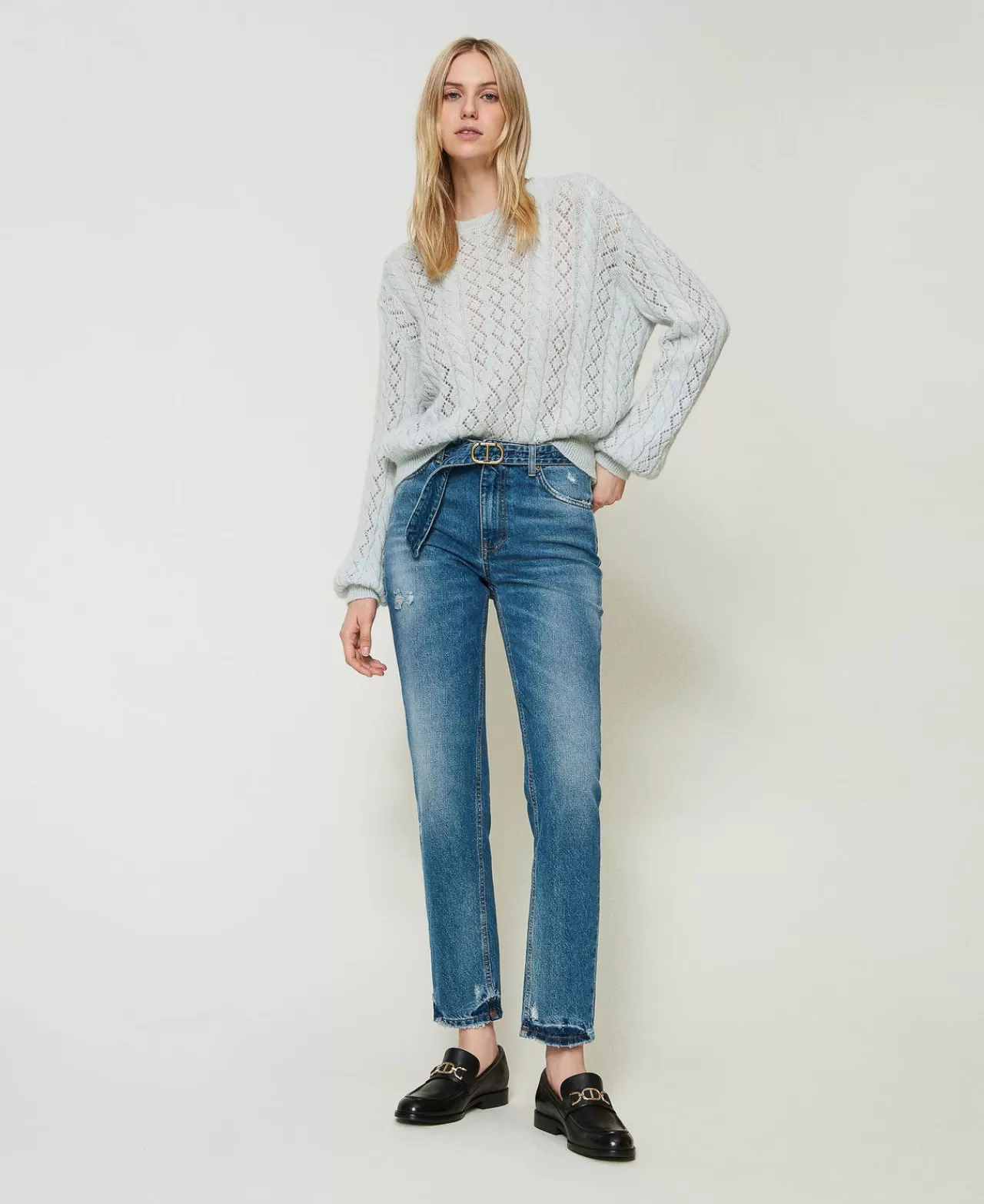 TWINSET Milano Regular-Fit-Jeans Mit Gürtel