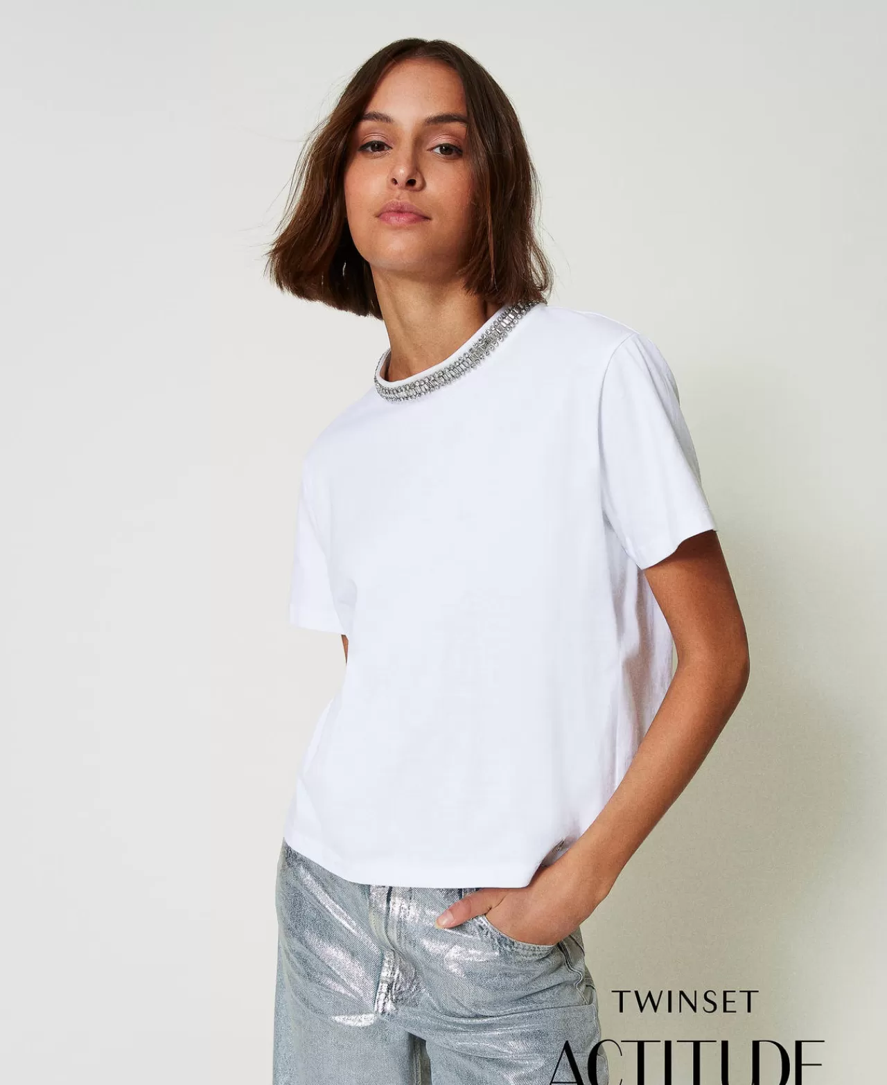 TWINSET Milano Von Hand Besticktes T-Shirt